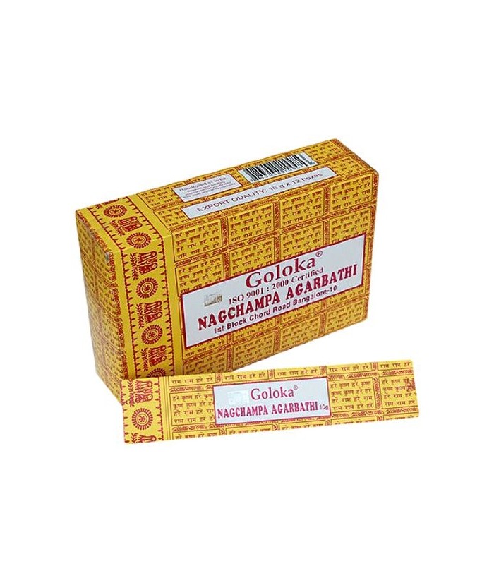 IN.GOLOKA NAG CHAMPA AMARILLO 16 GR. INCIENSO