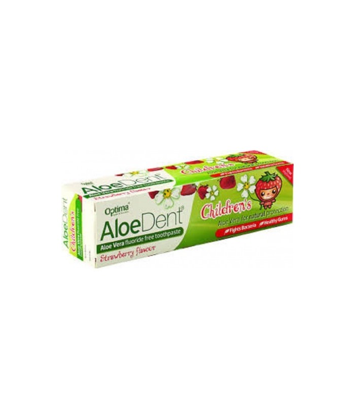MD.DENTIFRICO ALOE NIÑOS FRESA SIN FLUOR 50 ML.