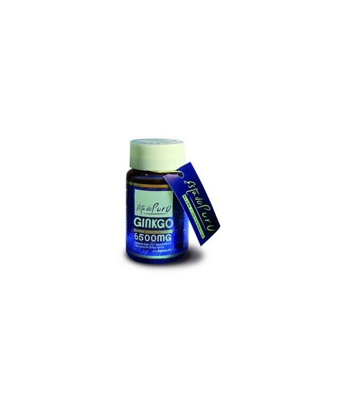 Complemento alimenticio a base de extracto seco concentrado 50:1 de hojas de Ginkgo biloba, estandarizado al 24% de ginkgoflavo