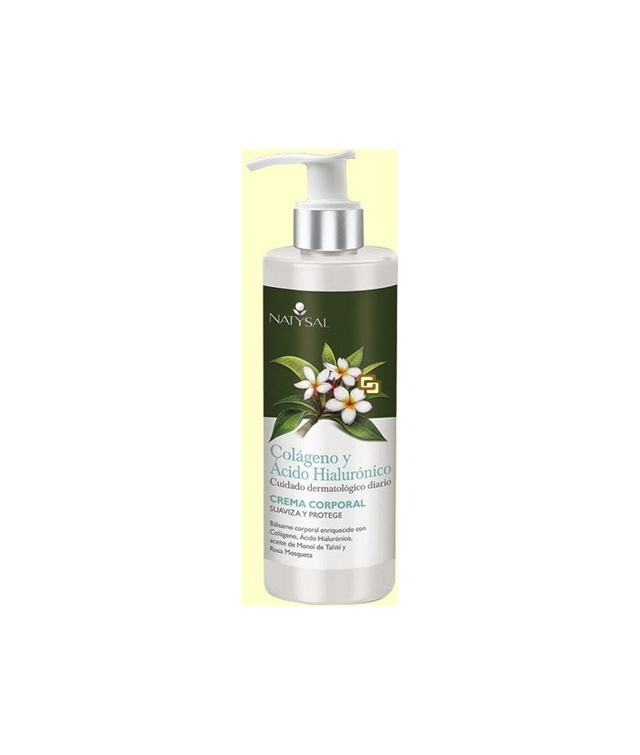 CREMA CORPORAL COLAGENO, ACIDO HIALURONICO, ACEITE MONOI DE TAITI Y ROSA MOSQUETA