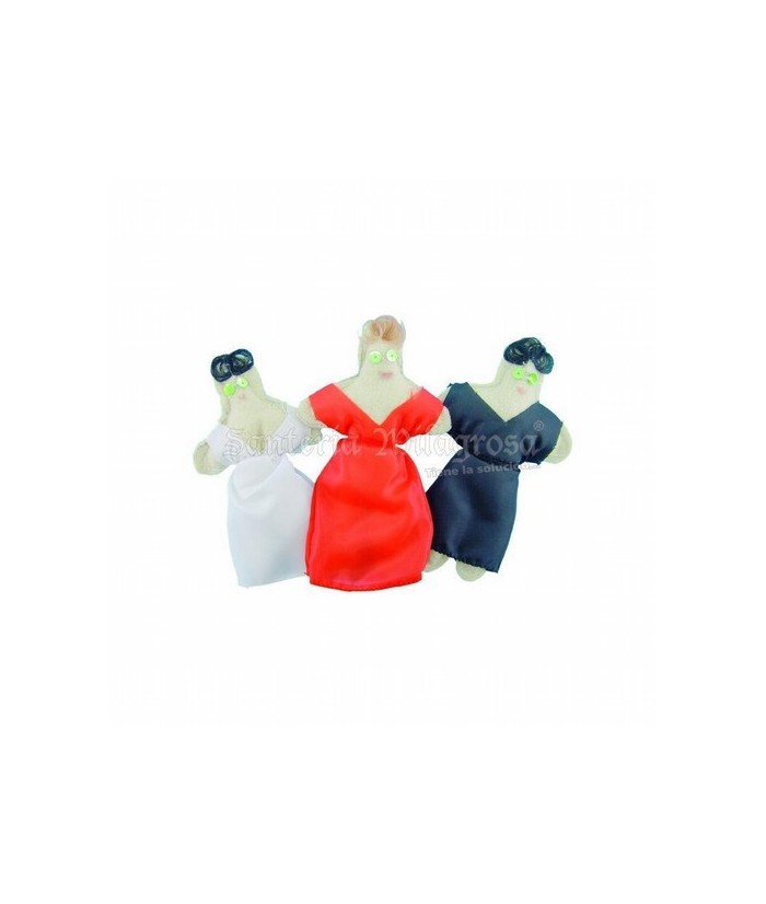 MS.MUÑECO VUDU VESTIDO MUJER ROJO 14 CM.