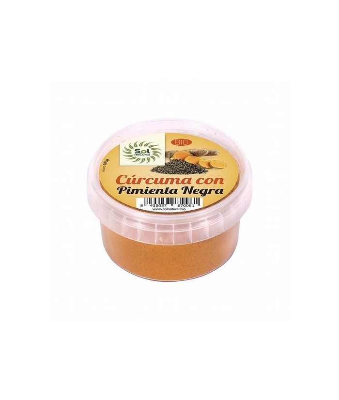 DESCRIPCIÓN DEL PRODUCTO
CURCUMA CON PIMIENTA NEGRA BIO 100 G SOL NATURAL   Ingredientes: Cúrcuma* 95% y Pimienta Negra Molida