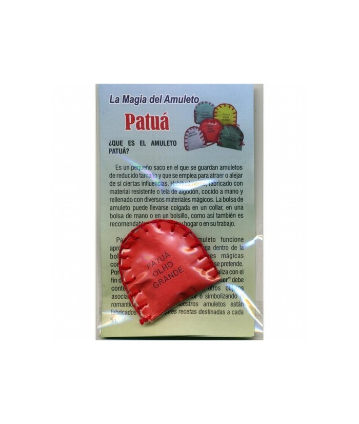 ¿QUE ES EL AMULETO PATUÁ?
Es un pequeño saco en el que se guardan amuletos de reducido tamaño y que se emplea para atraer o al