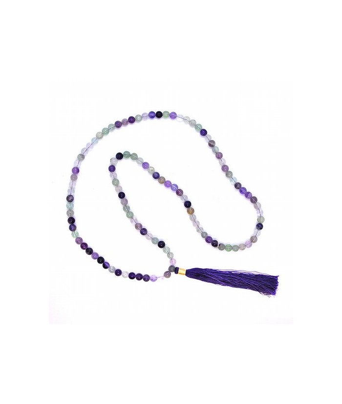 Mala de Fluorita, bola de 8 mm. 108 bolas.

Medida: 90 cm.