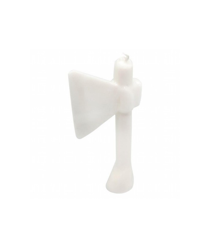 Vela Forma Hacha 19cm (Blanco)
