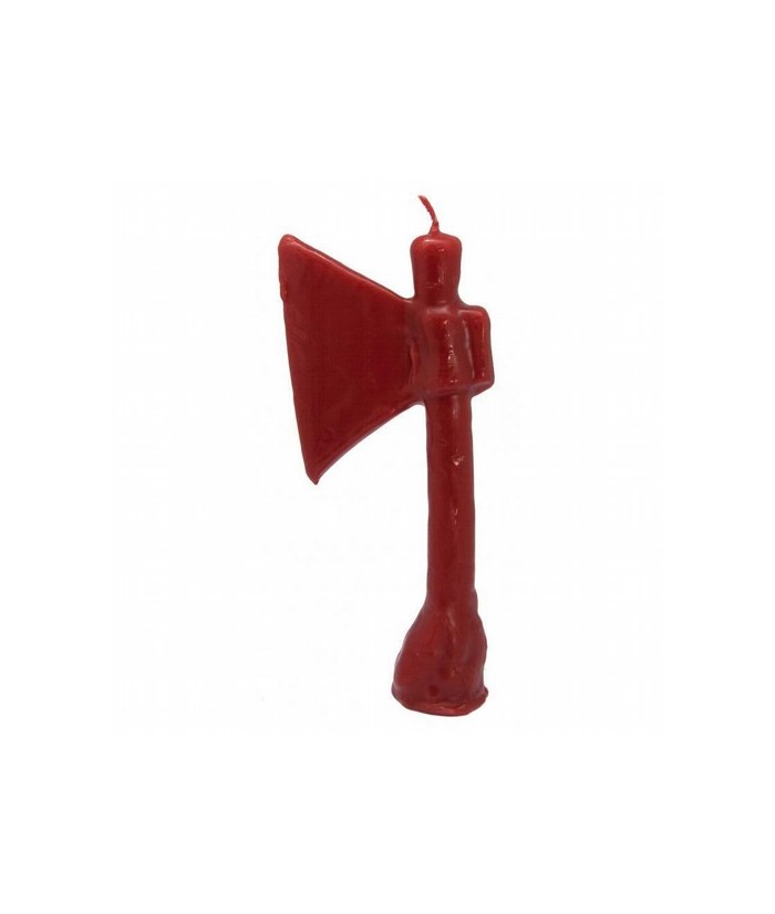 Vela Forma Hacha 19cm (Rojo)