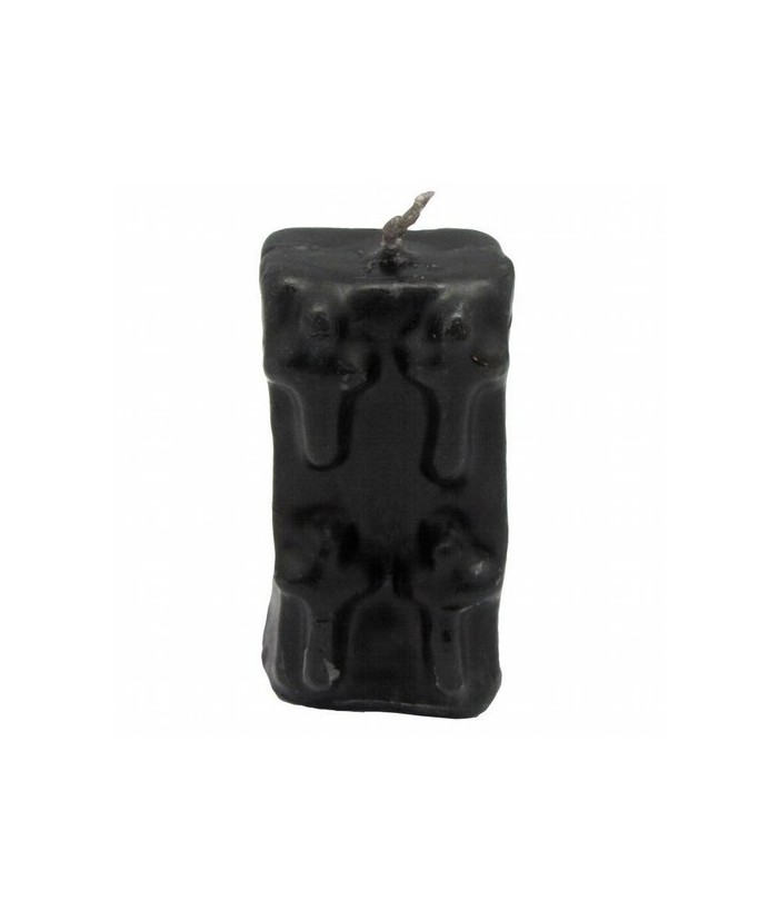 VELA FORMA Ataud 7 Cruces 7cm (Negro)