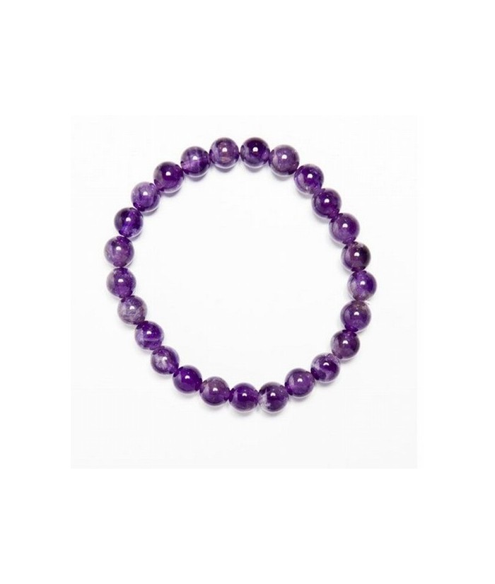 Pulsera Amatista Tibetana Bola 8mm.