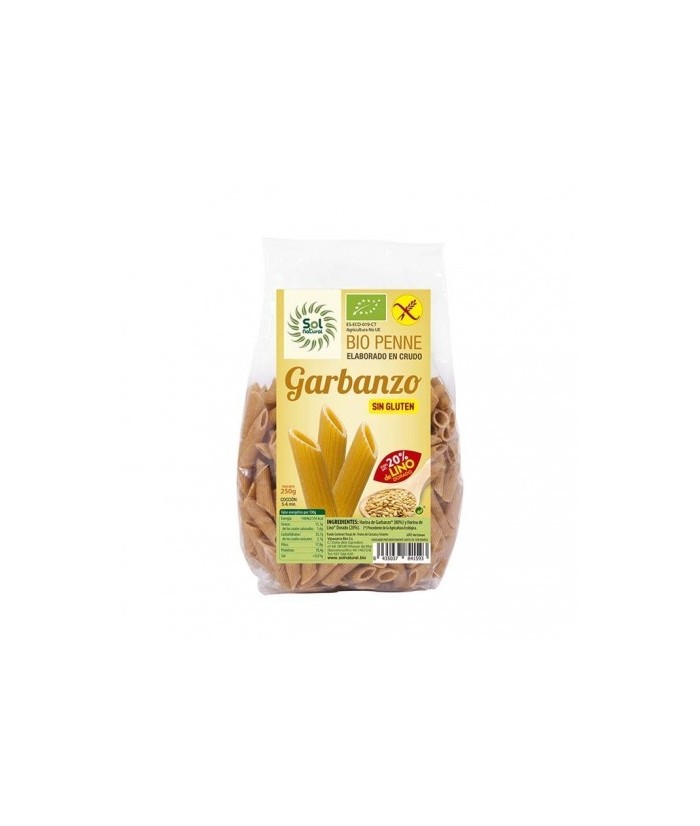PENNE DE GARBANZO Y LINO SIN GLUTEN BIO 250 G SOL NATURAL
 

Ingredientes:
Harina de Garbanzo* 80% y Harina de Lino Dorado*