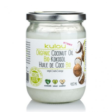 ACEITE DE COCO BIO KULAU (para cocinar) 450 GR VEGETALIA
Descripción:
El nuevo aceite de coco biológico Kulau Raw se obtiene 