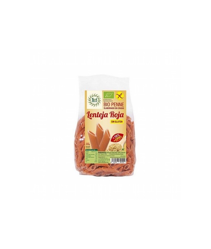 PENNE DE LENTEJA ROJA CON LINO SIN GLUTEN BIO 250 G SOL NATURAL
 

Ingredientes:
Harina de Lenteja Roja* 90% y Harina de Li