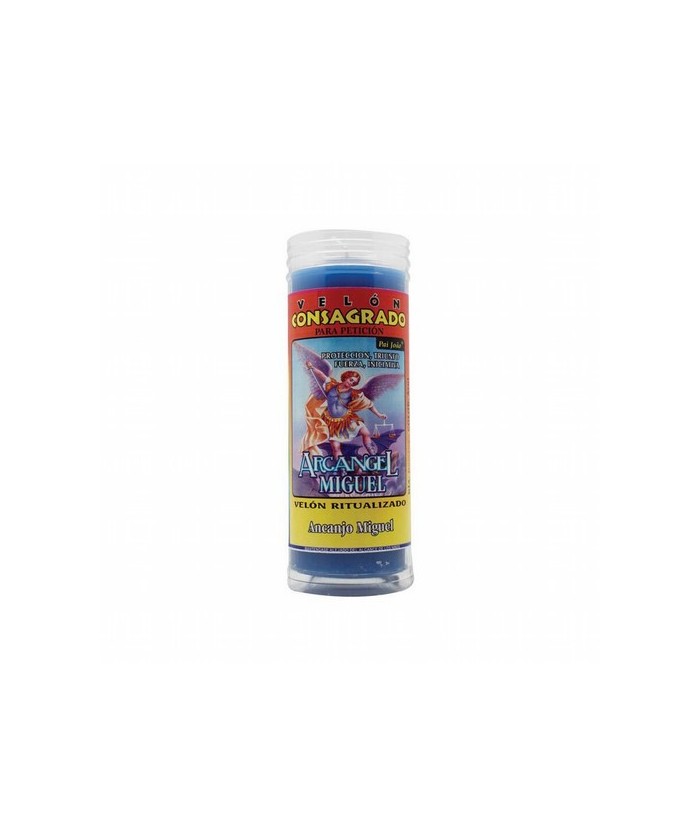 VELON CONSAGRADO Arcangel Miguel 14 x 5.5 cm (Incluye Ritual)
