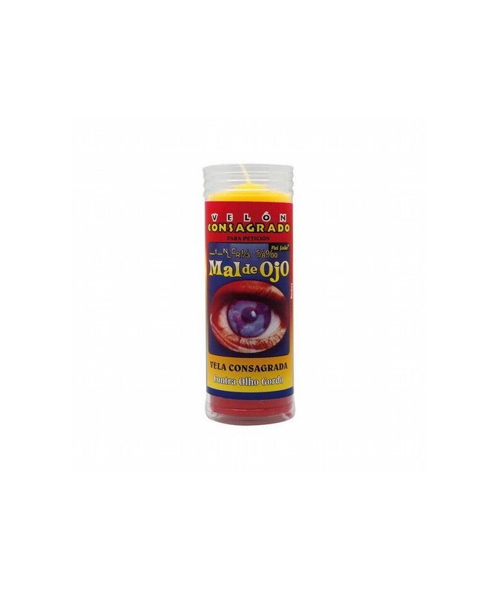 VELON CONSAGRADO Contra el Mal de Ojo 14 x 5.5 cm (Incluye Ritual)
