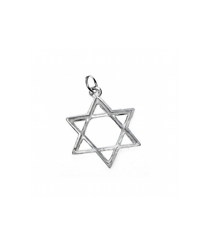 Amuleto Plata Estrella David 3 x 2.3 cm