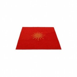 Tapete Terciopelo Sol 80 x 80 cm (Color: Rojo)
