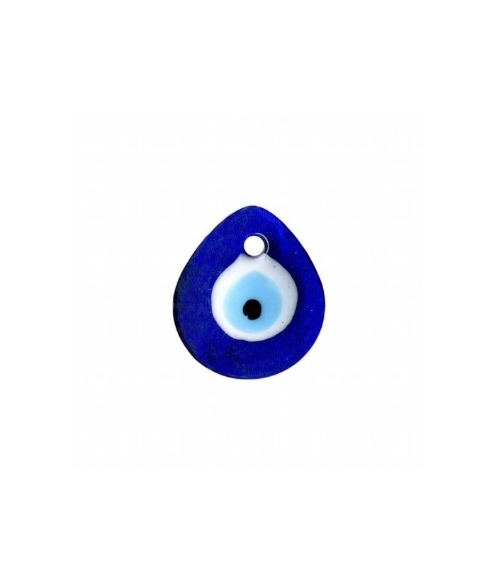 Amuleto Proteccion Ojo Turco Cristal Lagrima 3.5 x 2.5 cm (Para Colgar)