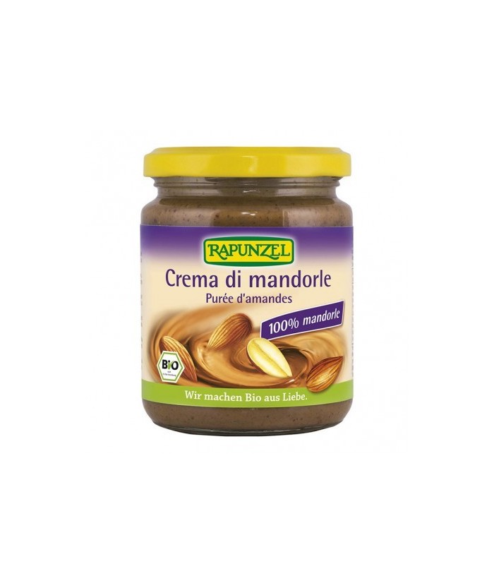 Crema de almendras tostadas. El sabor se desarrolla a través de la torrefacción suave con aire caliente de las energías renovab