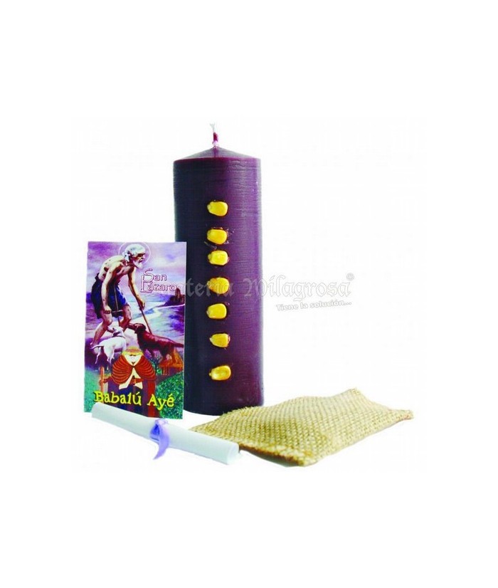 VELON ORISHA FERRAMENTOS Babalu Aye - Lazaro 16 x 5.5 cm (Blister - Con Aroma)