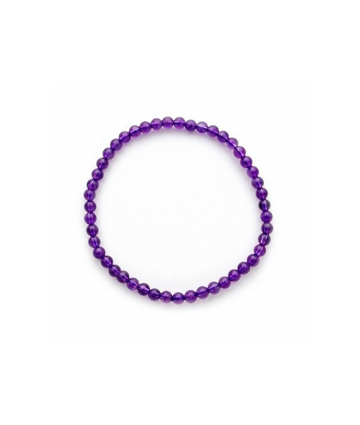 Pulsera Amatista, elástica de bolitas de 4 mm.