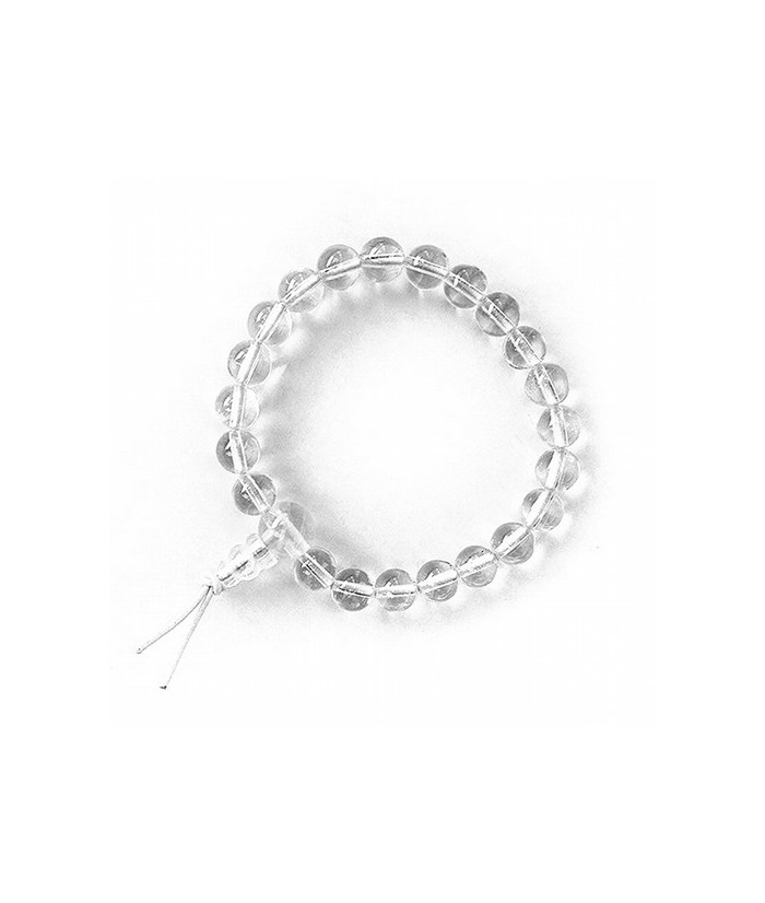 Pulsera de Cristal de Roca en bolas de 8mm.

Presentada con cartón con el nombre del mineral y su propiedad.