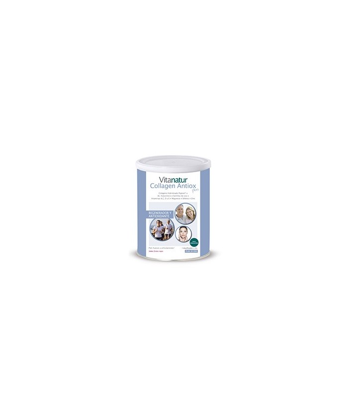 Complemento alimenticio, a base de colágeno hidrolizado (Peptan®), ácido hialurónico, extracto de semillas de uva, vitaminas A,