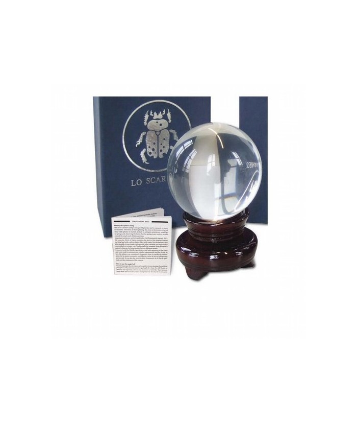 Bola Cristal 12 cm 1º Calidad (con Peana Giratoria y Caja)