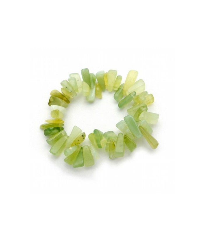 Pulsera chip Hawai elástica de Jade Verde.