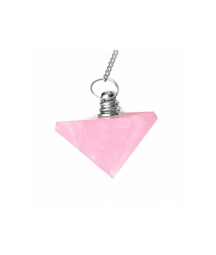 Péndulo Piramide Cuarzo Rosa.
Medidas: 25x25 mm. aprox.