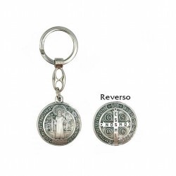 Llavero San Benito Medalla 3,4 cm (Metal) (Reverso Cruz)
