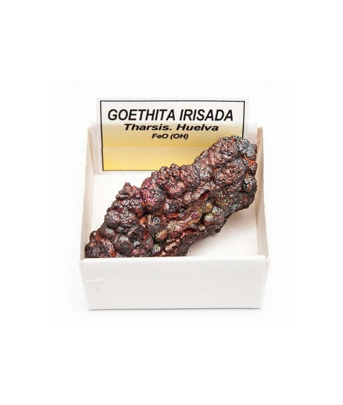 Goethita Irisada de Huelva en cajita de cartón 4x4cm