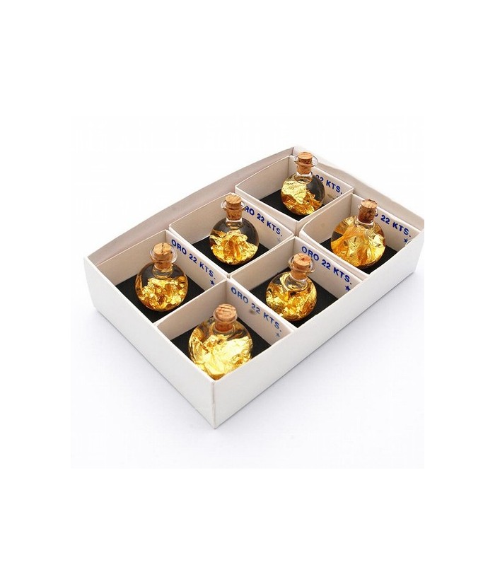 Matraz en vidrio soplado con oro 22k.
Medida 3cm alto