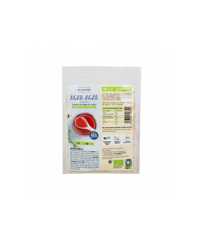 Es la gelatina marina de más alta calidad. Esta fibra soluble extraída del alga Gelidium sesquipedale, tiene sabor neutro. Por 