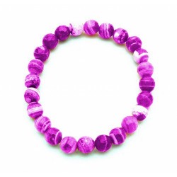 Pulsera de agata, bola 8 mm. facetada.