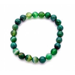 Pulsera de agata, bola 8 mm. facetada.

