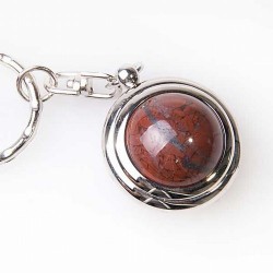Llavero del zodíaco con Bola de 20 mm de Jaspe Sardo.
Cada llavero está presentado con un cartón informativo donde muestra las