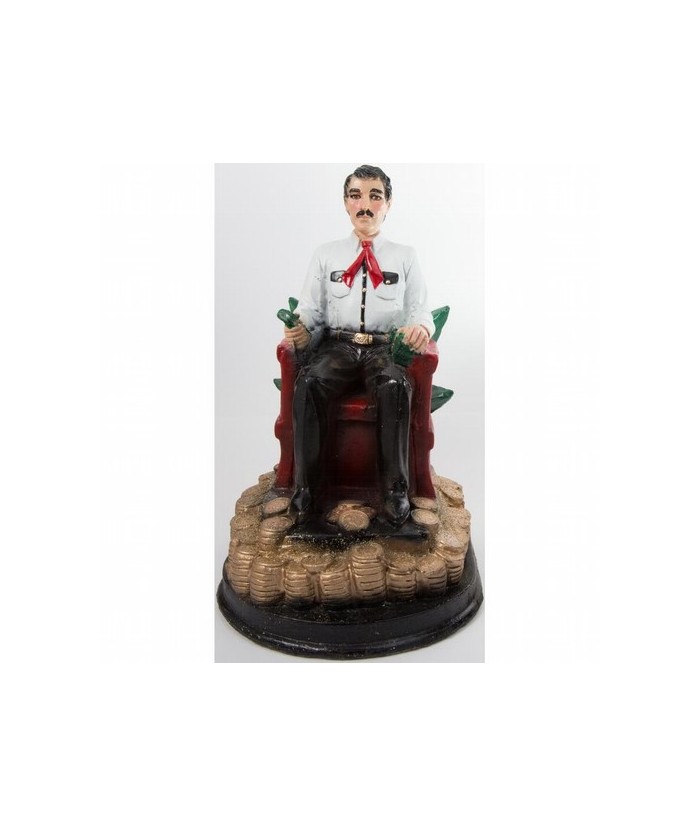 Imagen Malverde Sentado 30 cm 12 inch (Blanco) - Resina