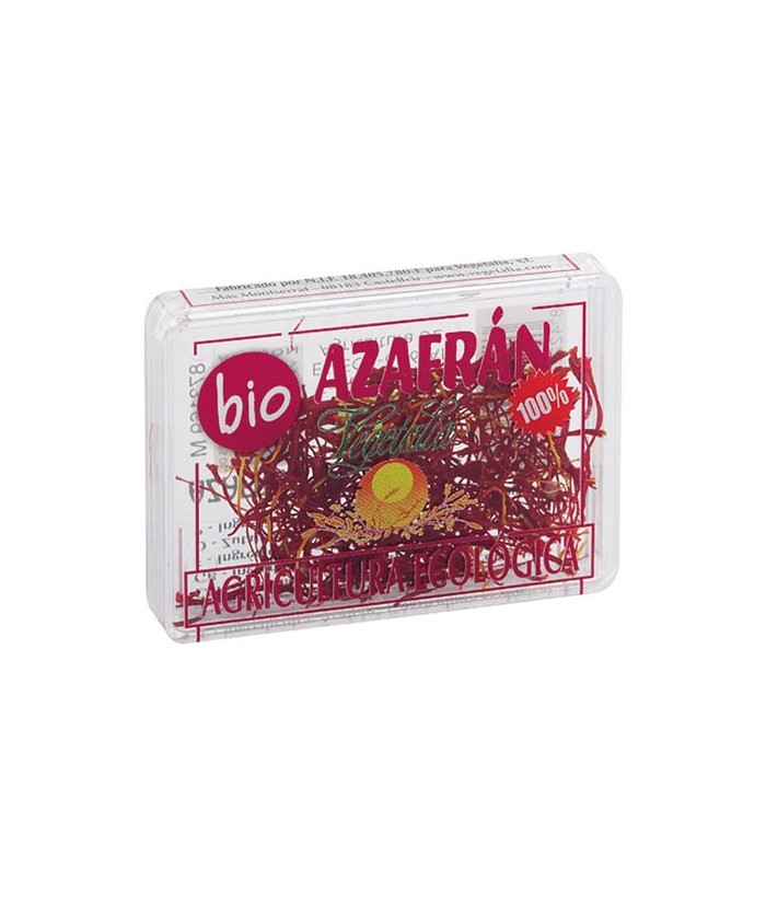 azafrán* (100%) (*de agricultura ecológica).

Información nutricional(100g):
Valor energético: 1296.8KJ/310.25Kcal
Grasas: 