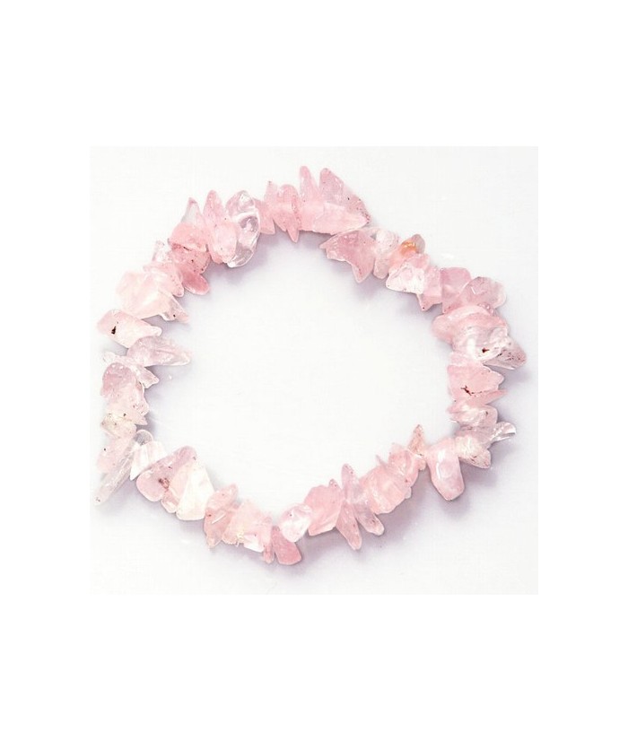Pulsera Chip Cuarzo Rosa.
Presentada en jinete de cartón con nombre de mineral y su propiedad.
