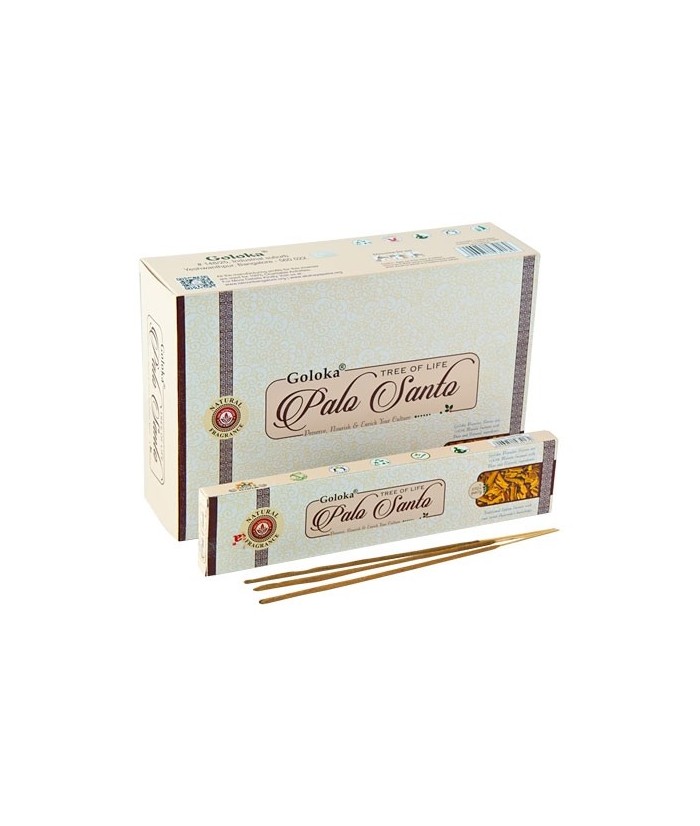 Excelente incienso Palo Santo de Goloka con ingredientes naturales, muy valorado y utilizado por su poder de protección y por s