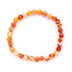 Pulsera de ágata, bola 10 mm. facetada.