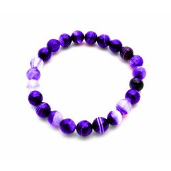 Pulsera de agata, bola 8 mm. facetada.