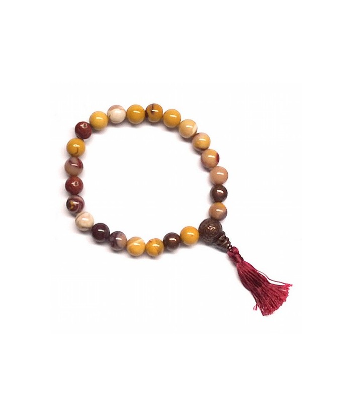 Pulsera de Mokaita y borla Mala.