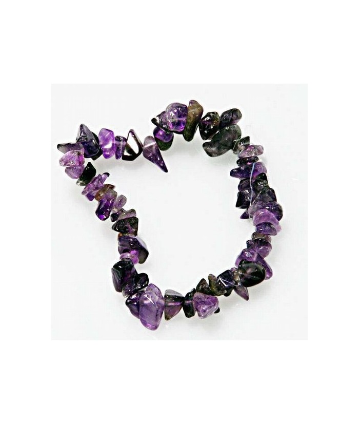 Pulsera Chip Amatista.
Presentada en jinete de cartón con nombre de mineral y su propiedad.