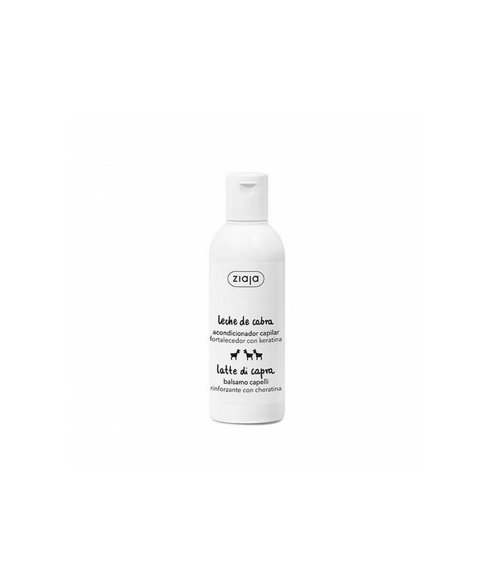 Acondicionador fortalecedor de leche de cabra para cabello opaco y seco. Contiene keratina y proteínas de leche de cabra. 

-
