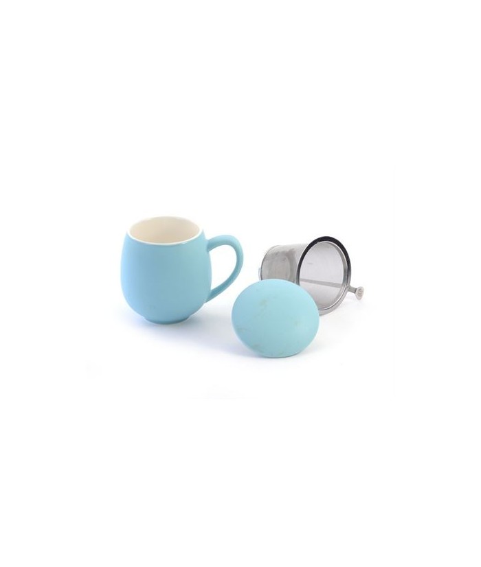 Herb Tea Mug"Saara" porcelain, matt sky blue