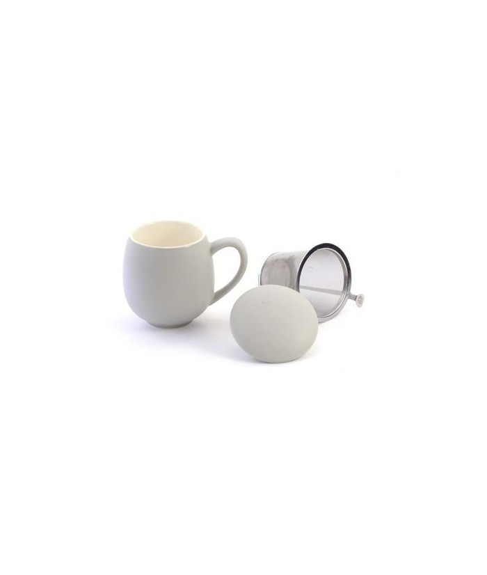 Herb Tea Mug"Saara" porcelain, matt grey