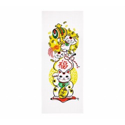 Tenugui Gatos de la Buena Suerte Maneki Neko
Made in: 
Japan
Características técnicas: 
100% algodón, 34 x 90 cm.

