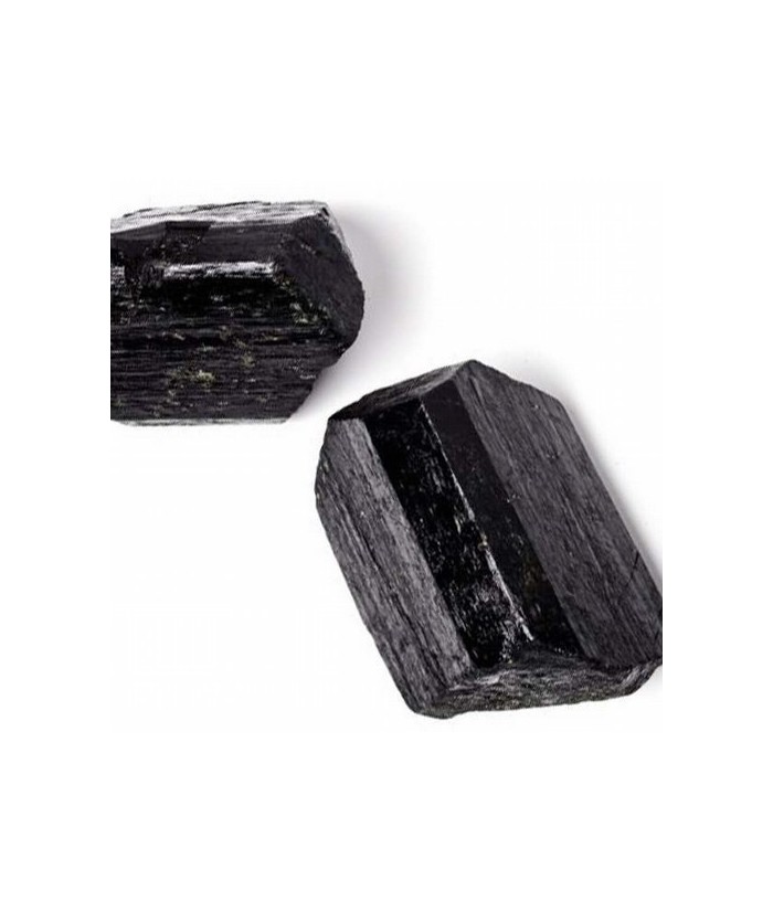 Cristales naturales de Turmalina negra biterminadas, o parcialmente acabadas, procedentes de China con un peso aproximado de 15