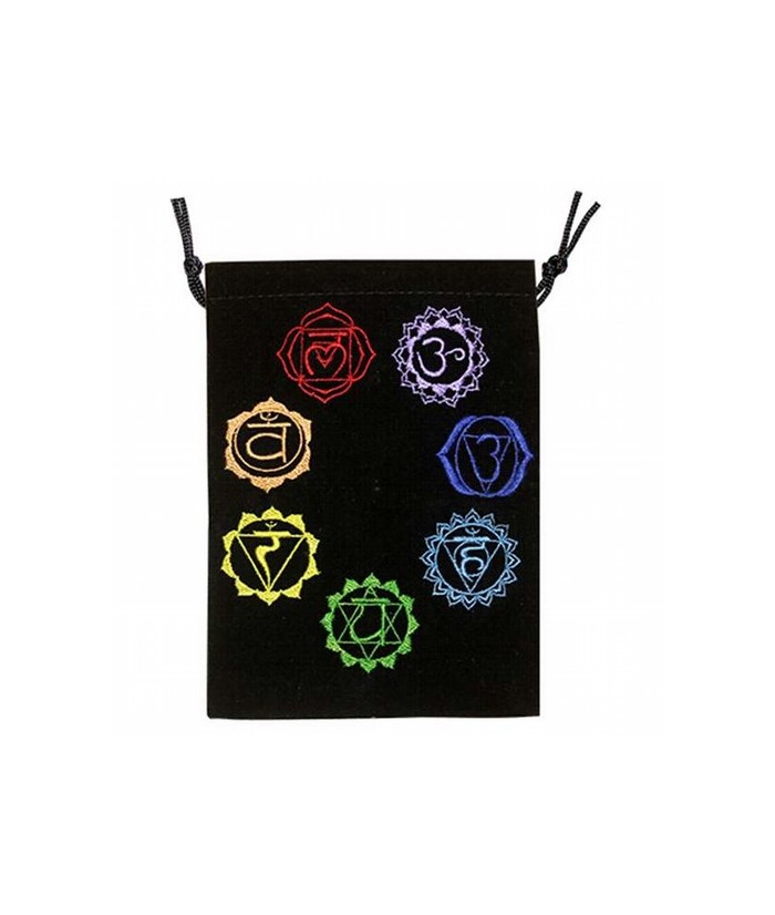 Bolsa de Terciopelo Chakras 
Medida: 18x12.5 cm