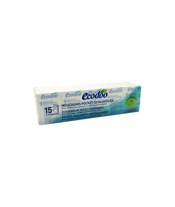 Pañuelos de fibras 100% recicladas, a partir de fibras de celulosa precedentes de la recuperación de materiales reciclables, si
